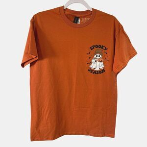 Ghost Coffee Spooky Season Halloween Shirt M, Boo Ghost Graphic Tee NEW